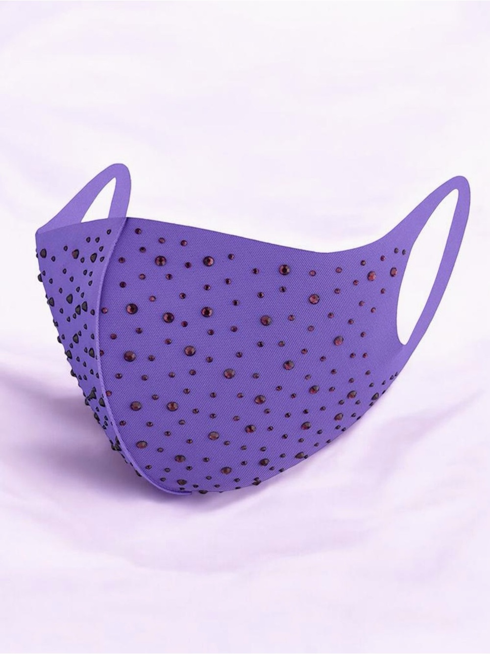 Purple Rhinestone Face Mask Reusable Crystal Fashion Mask NWT